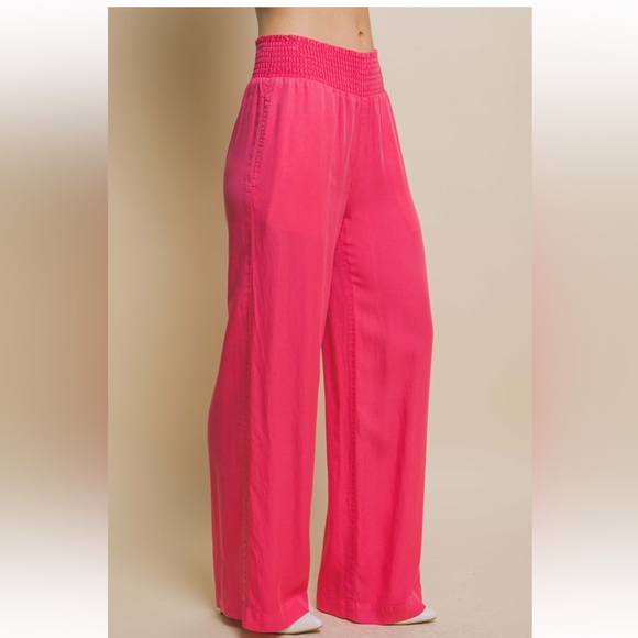ShopEvelynne Pants - 17 Fabulous Wide Leg Elastic Waist 100% Tencel Palazzo Pants with side pockets